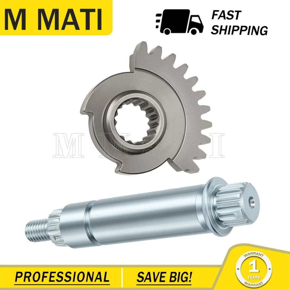 Transmission Drive Gear Shaft and Sector for Polaris Sportsman 800 EFI (2005–2014)