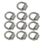 Set of 10 Heavy Duty 3/4" Weld-On Forged D Rings for Flatbed Truck Trailer