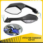 LED Turn Signal Rear View Mirrors for Yamaha YZF R1, R6