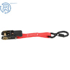 Set of 4 Heavy Duty 1" × 15' Ratchet Straps for Secure Tie Downs