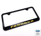 License Plate Frame Black Plastic with Emblem for Ford Bronco (2021–2025)