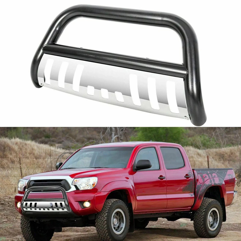 3" Bull Bar Push Bumper Grille Guard for Toyota Tacoma (2005–2015) Black Steel