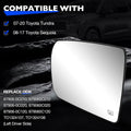 Driver Side Power Heated Mirror Glass for Toyota Tundra Sequoia (2007–2020) TO1324107