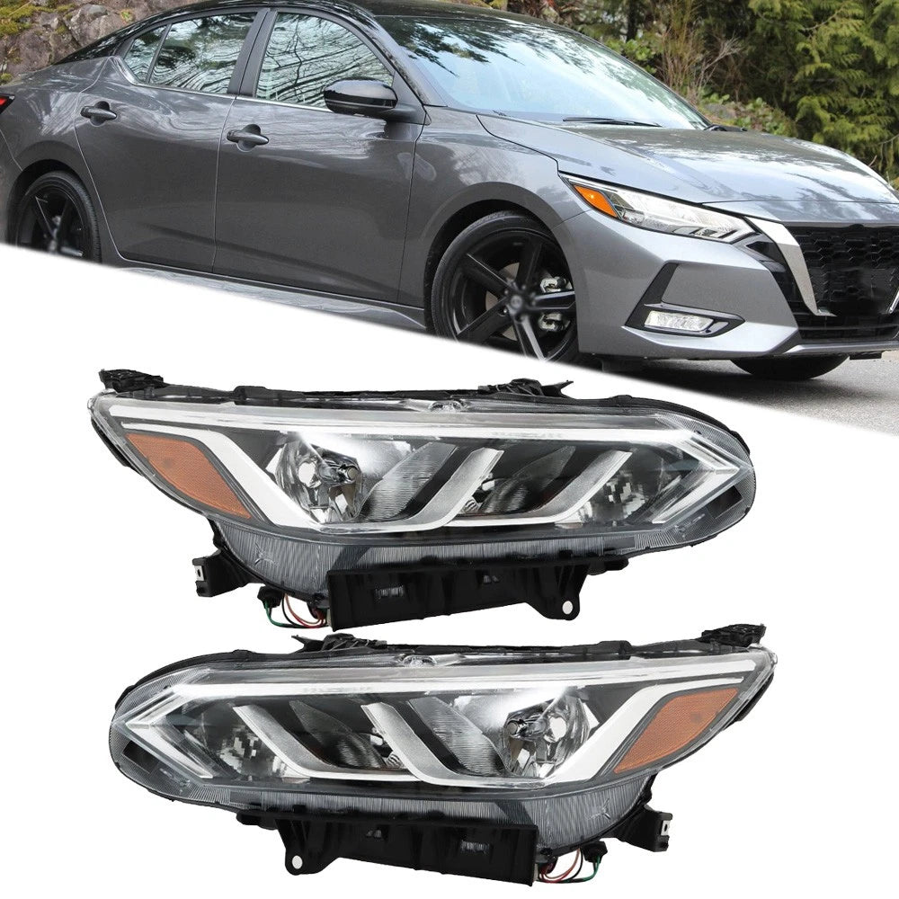 Set of 2 Halogen Headlights for Nissan Sentra (2020–2022)