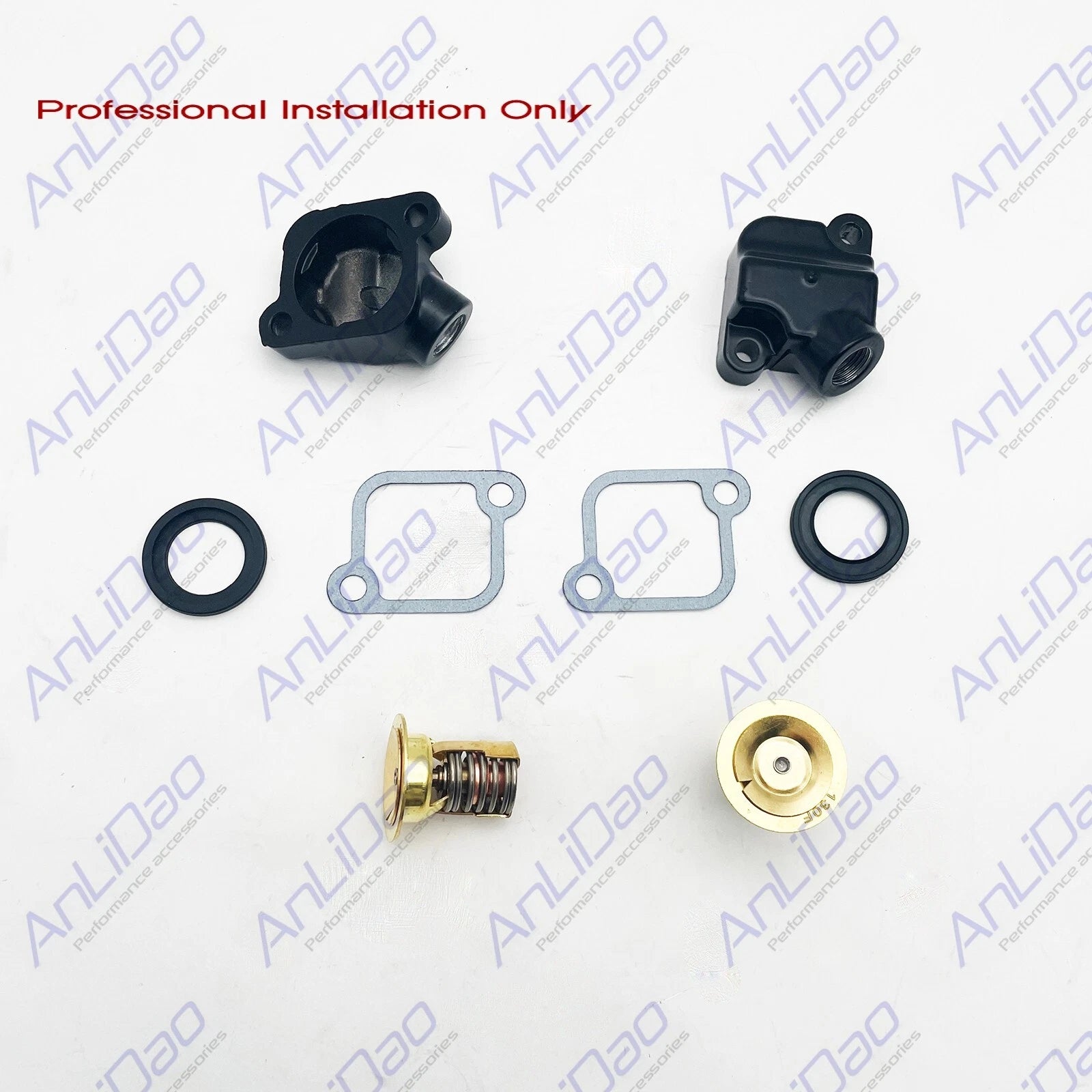 2Pcs Thermostat & Cover Kit for Mercury 3.0L (2000–Up) 885599A1