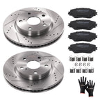 Front Brake Rotors & Ceramic Pads Kit for Toyota Prius V (2012–2017), RAV4 (2006–2018)