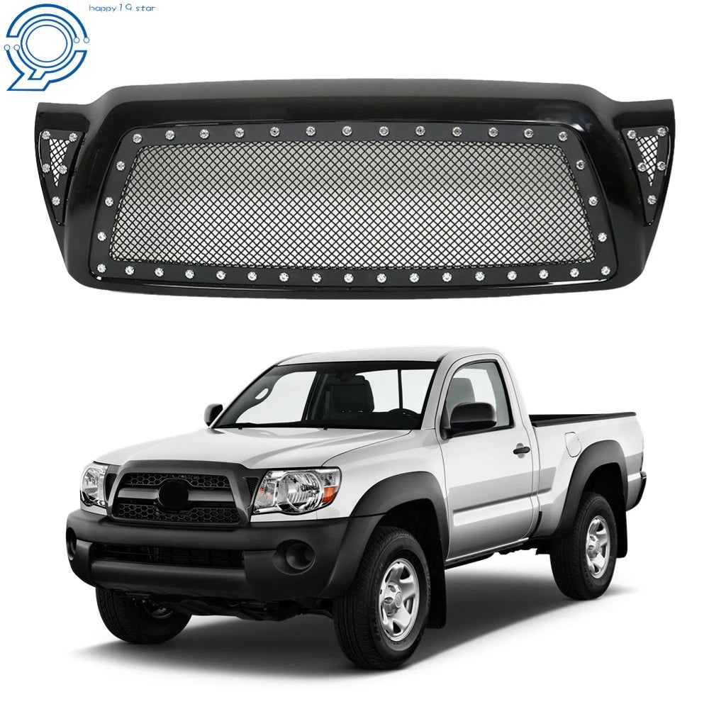Rivet Mesh Black Upper Main Grille for Toyota Tacoma (2005–2011)