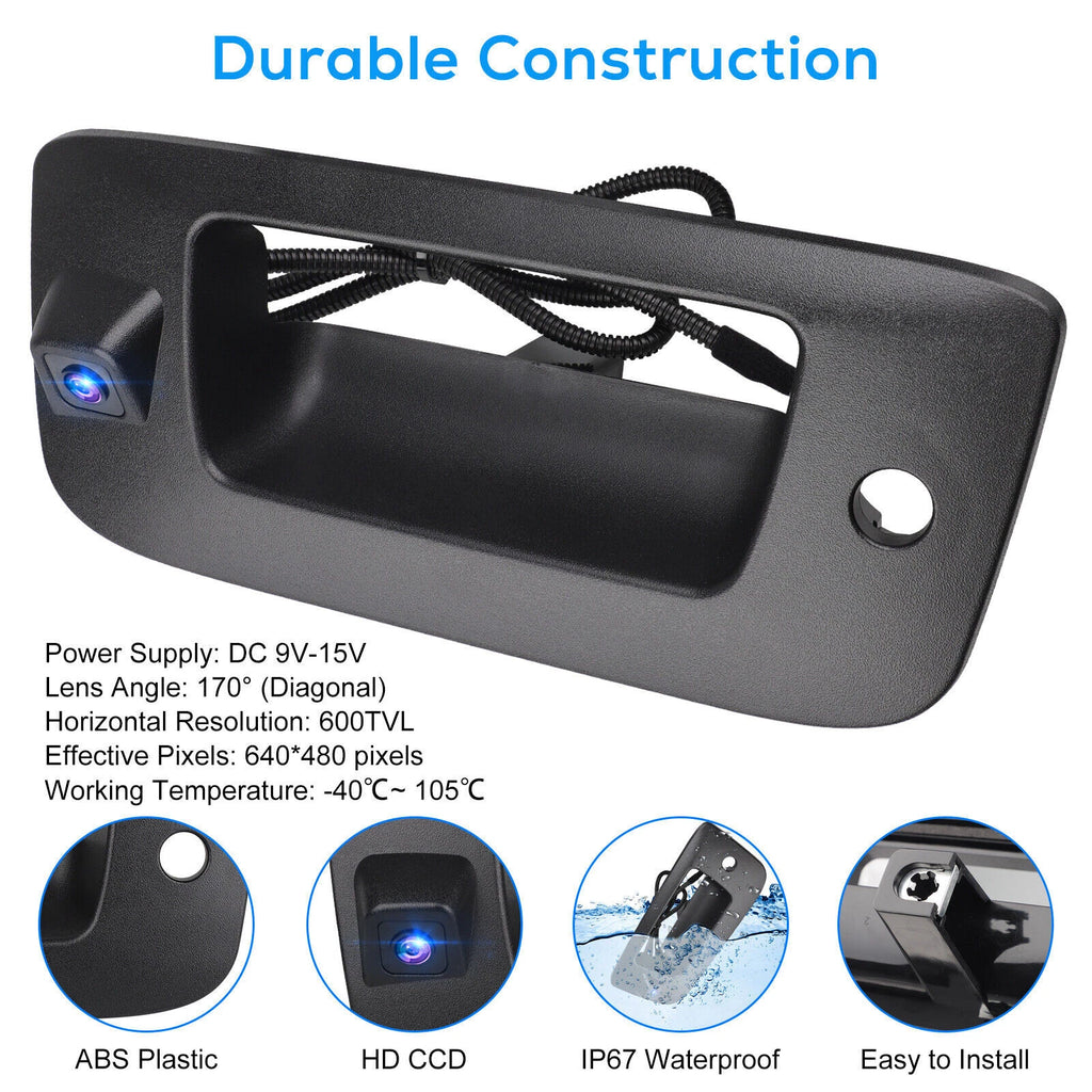 Tailgate Handle with Backup Camera for Chevy Silverado (2007–2013) 22755304