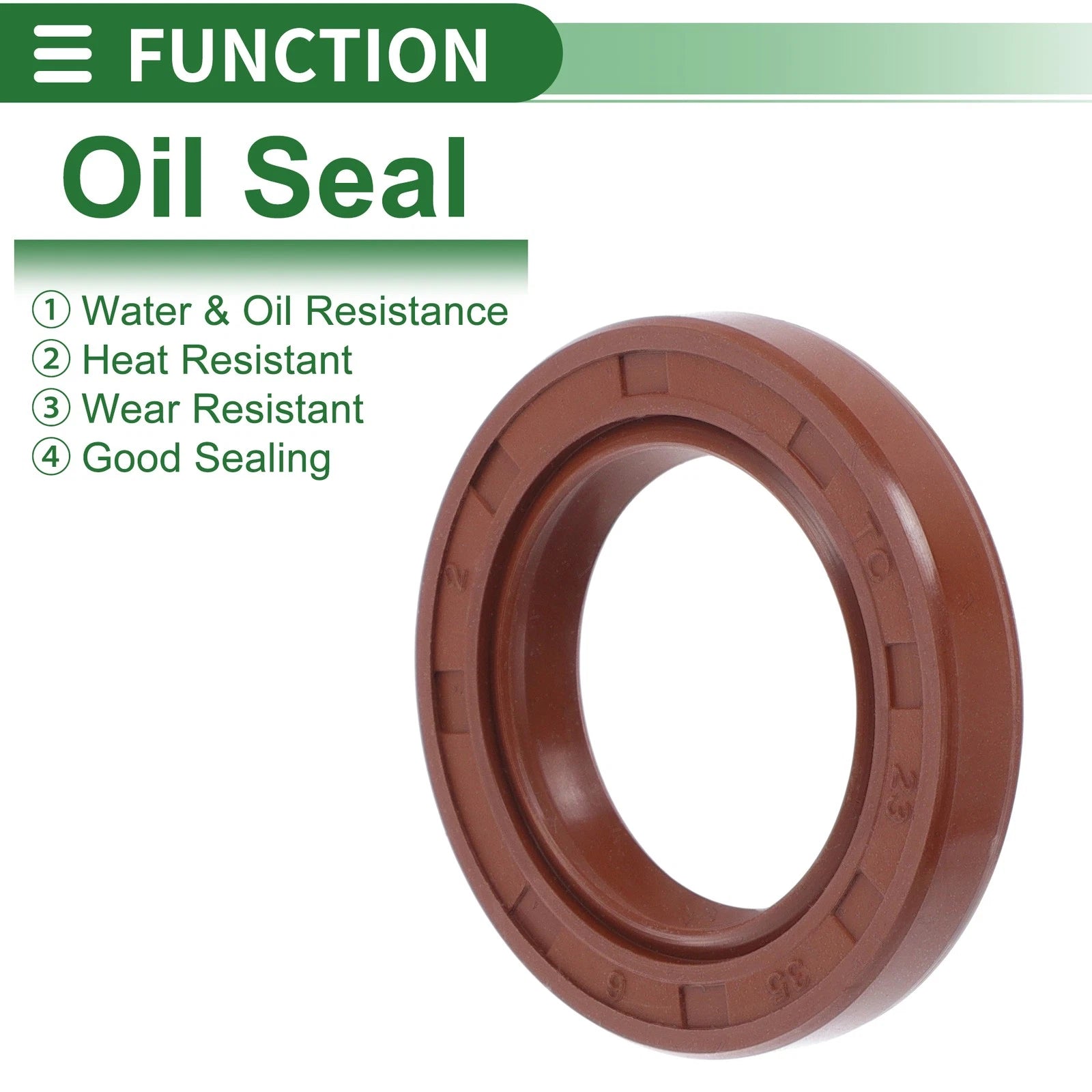 Set of 5 Oil Seal Rotary Shaft Seal FKM Rubber 23x35x6mm