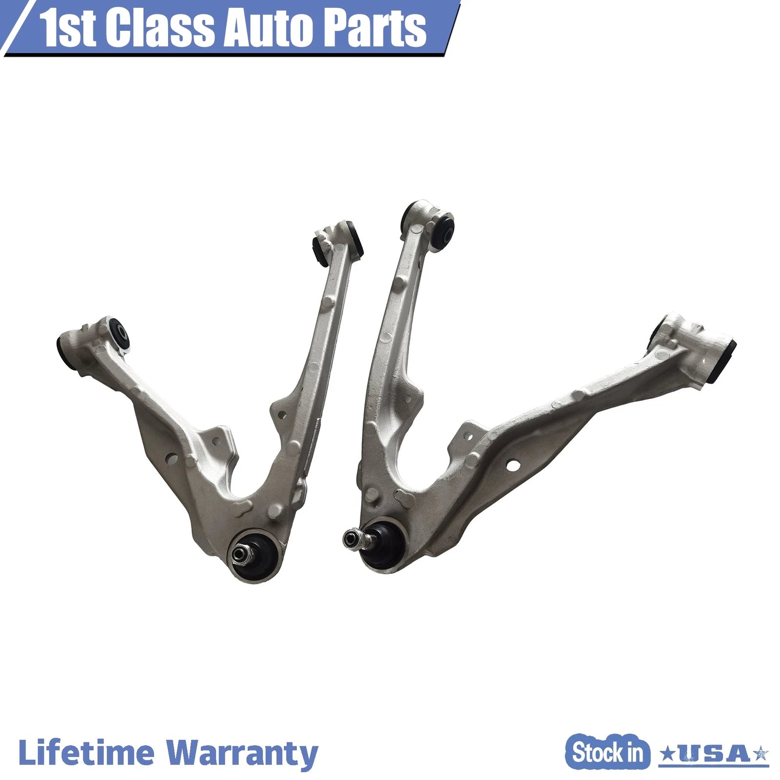 Set of 2 Front Suspension Lower Aluminum Control Arms for Silverado (2014-2017)