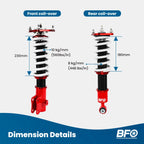 BFO Coilovers 24 Step Adjustable Damper Kit for Subaru Forester (2009–2013)