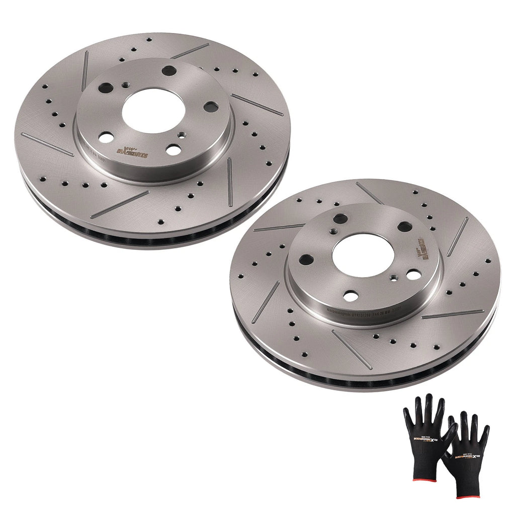 Set of 2 Front Brake Rotors for Lexus ES300 (1992–2001) Toyota Avalon (1995–2004)