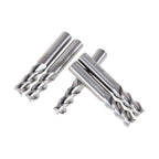 Set of 5 Carbide 3 Flute End Mills 3/8" Regular Length