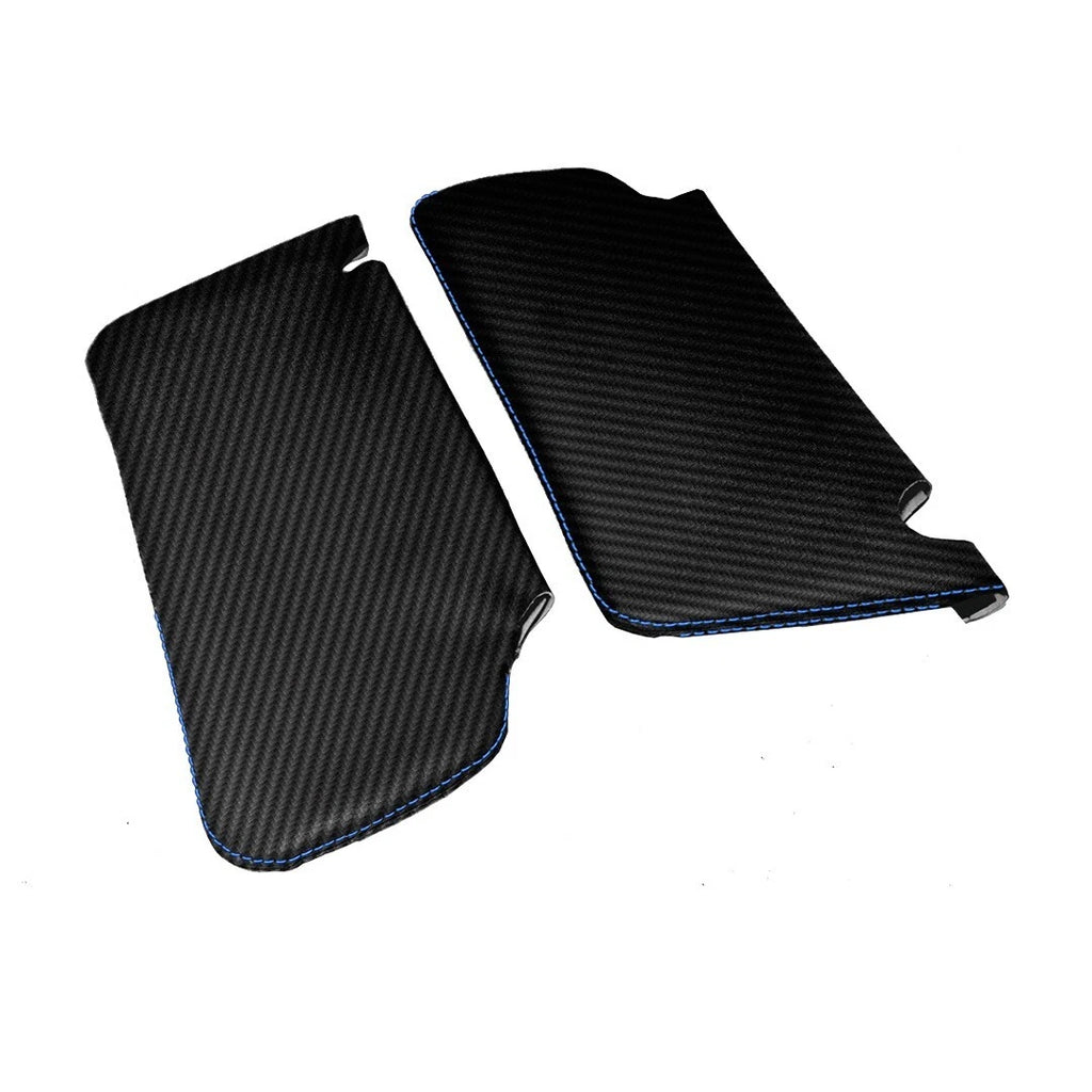 Sunvisors Cover Skin for Ford Explorer (2011–2019) Carbon Blue Stitch