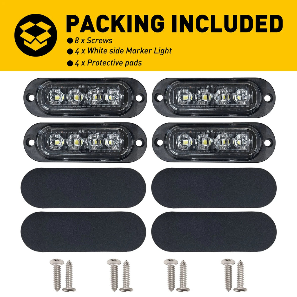 LED Oval Side Marker Lights Clearance Lamp for Truck Trailer