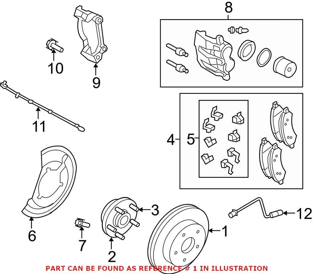 Genuine OEM Front Vented Disc Brake Rotor for Ram 1500 Classic (2019–2023)