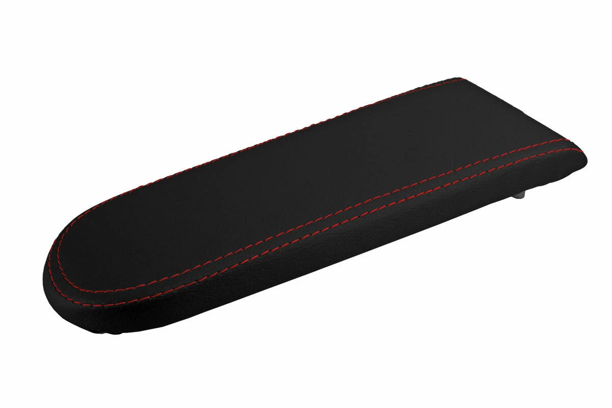 Console Lid Pull Over Cover Leather for VW Jetta Vento (1999–2004) Red Stitch