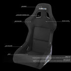 NRG Innovations Racing Bucket Seat Large Size for RSC-302CF-BL