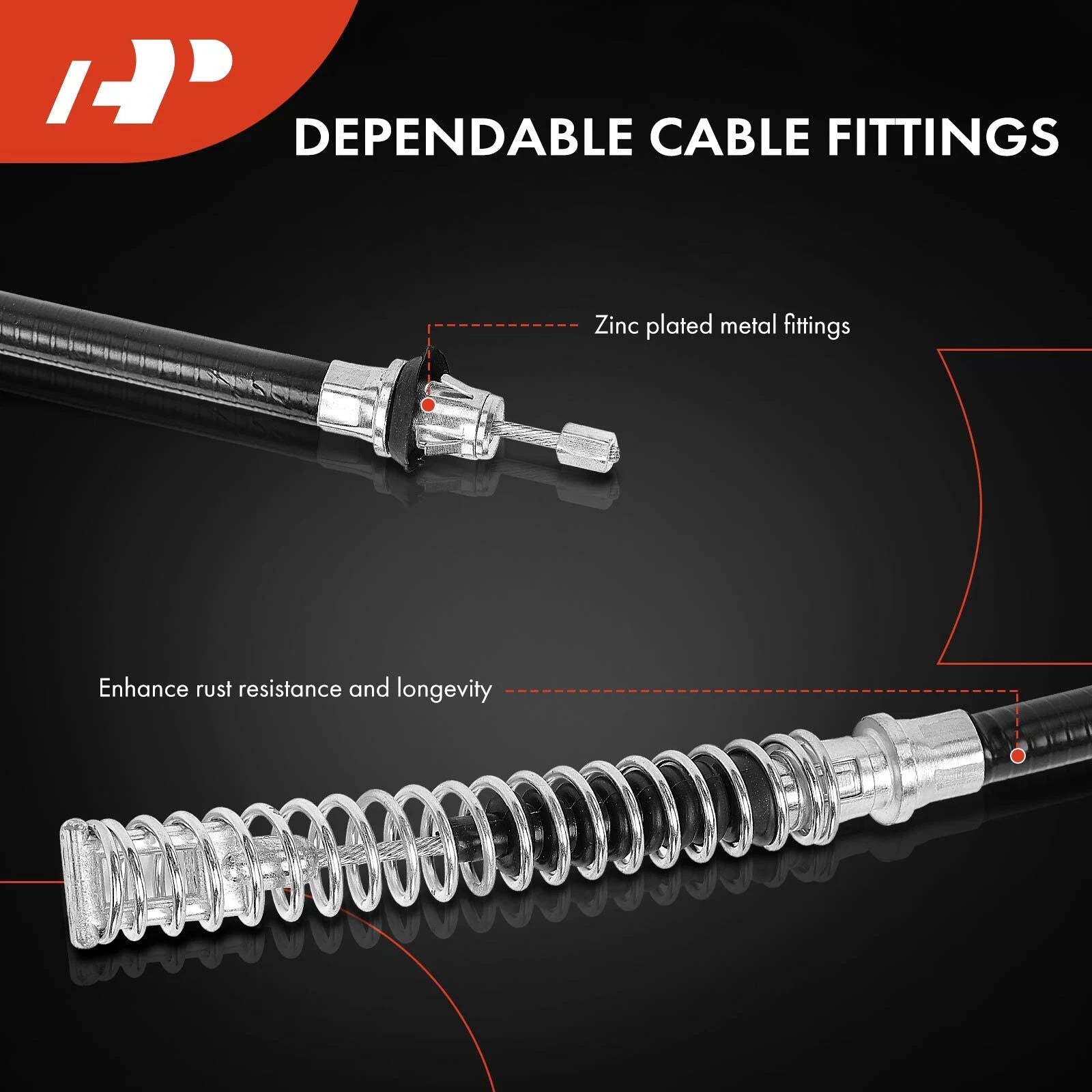 Rear Right Parking Brake Cable for Chevrolet GMC Express Savana (2003–2021)