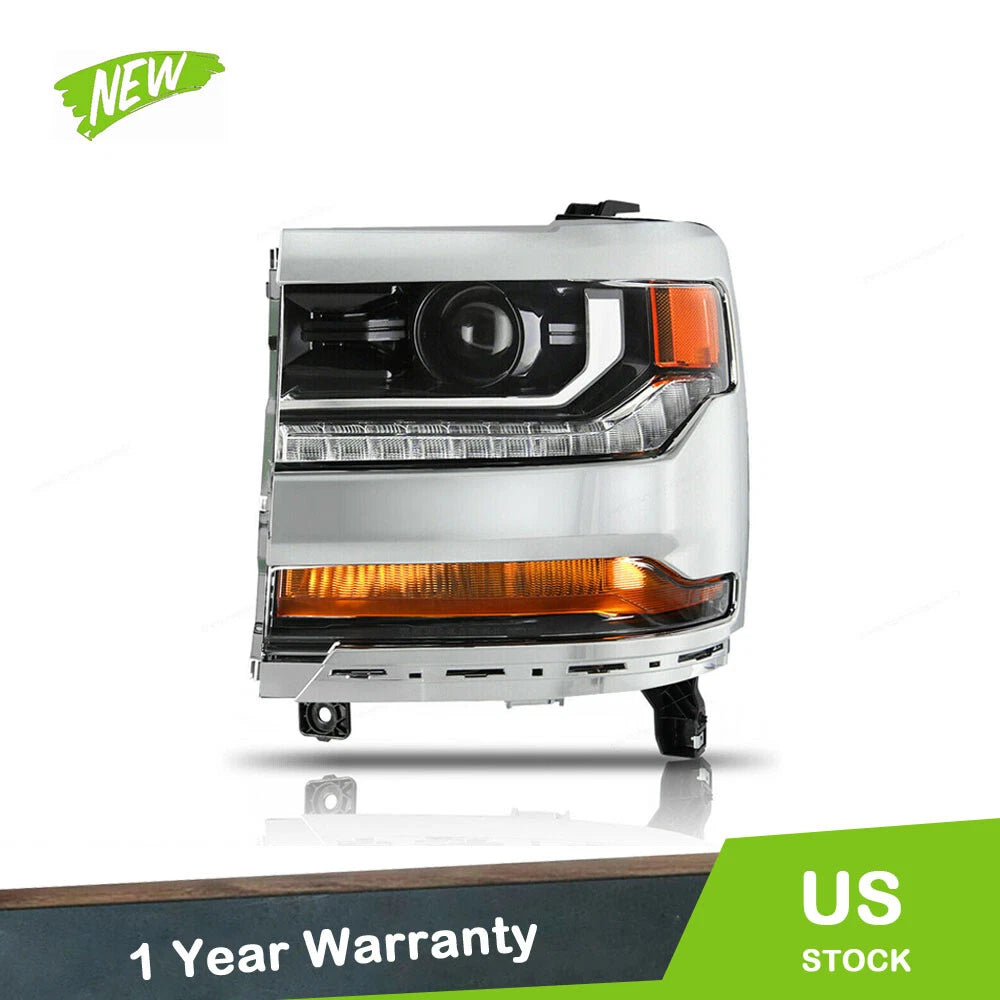 HID Headlight Left Driver for Chevy Silverado 1500 (2016–2018)