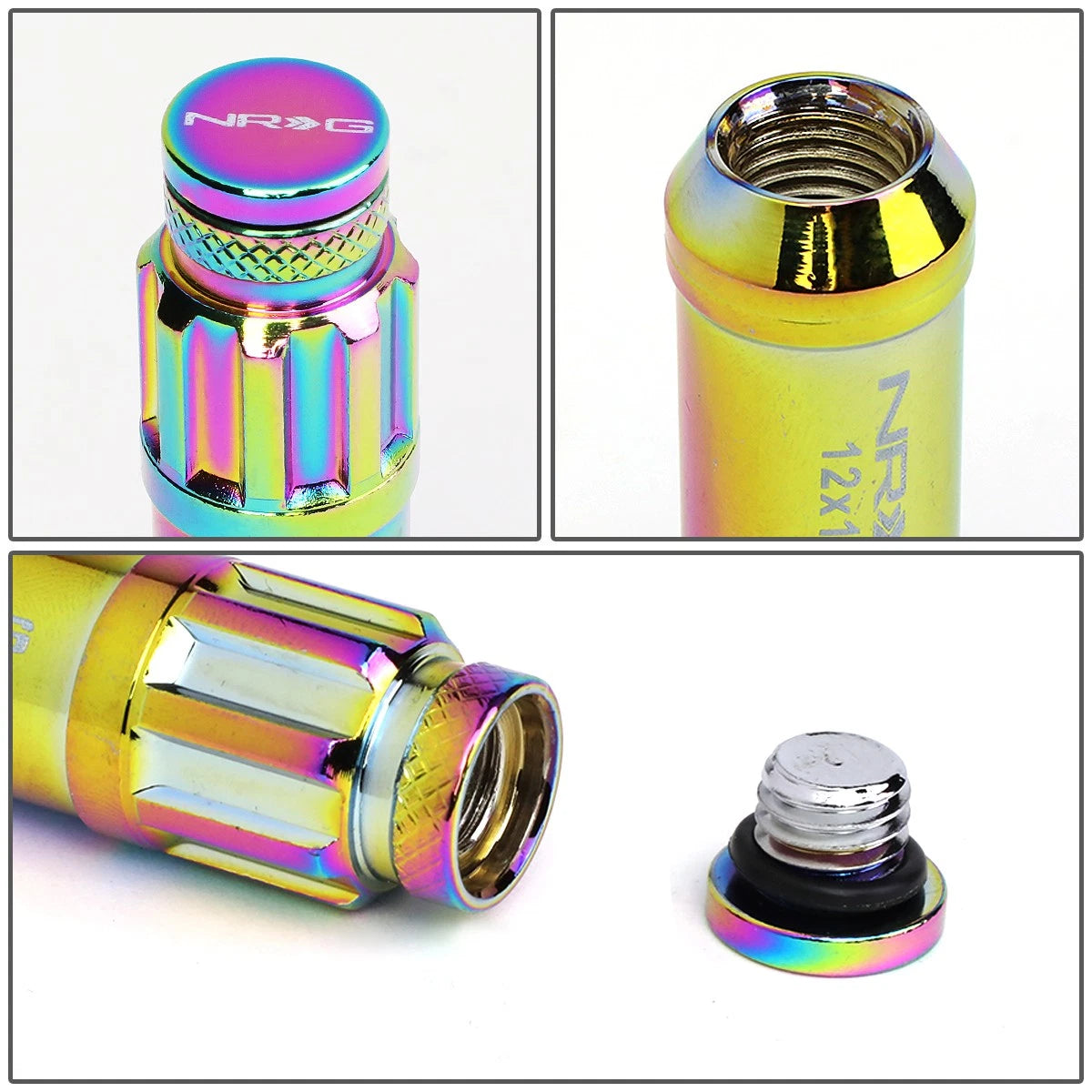 20Pcs M12x1.5 Close End Spline Drive Lug Nut Set for NRG