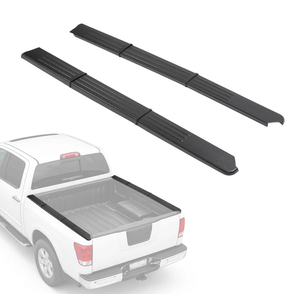 Set of 2 Truck Bed Side Rail Cap Covers for Nissan Titan (2004–2015)