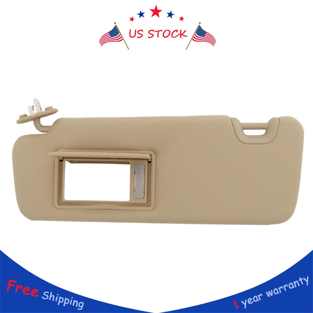 Sun Visor for Toyota Highlander (2014–2019) Left Driver Side Beige