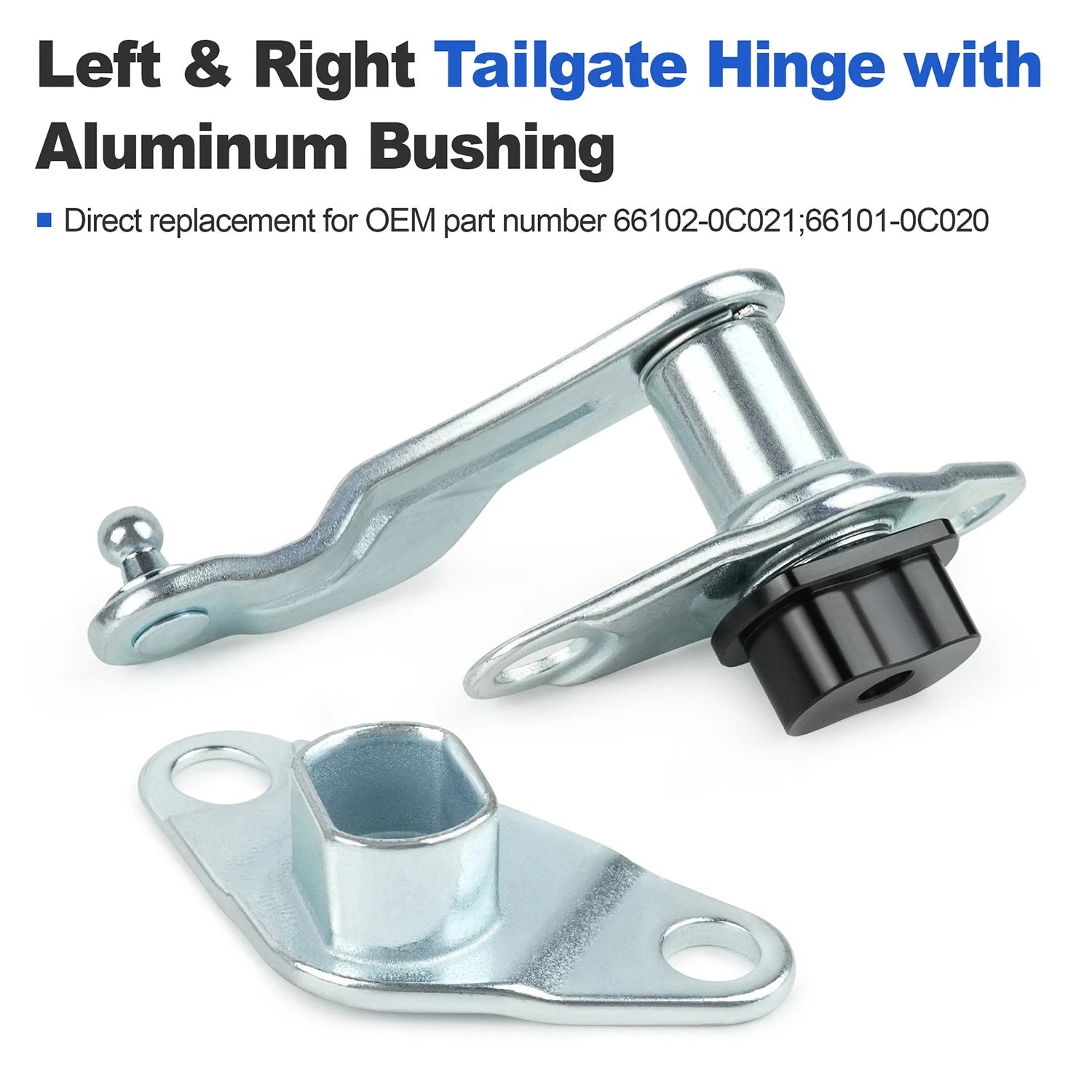 Tailgate Support Hinge LH & RH for Toyota Tundra (2007–2021) Aluminum Bushing
