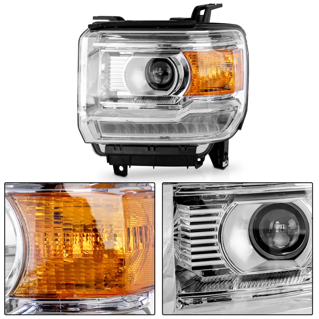 Pair LED Headlights for GMC Sierra 2500HD 3500HD (2015-2018)