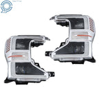Set of 2 Chrome LED Headlights for Ford F250 SuperDuty (2020–2022)