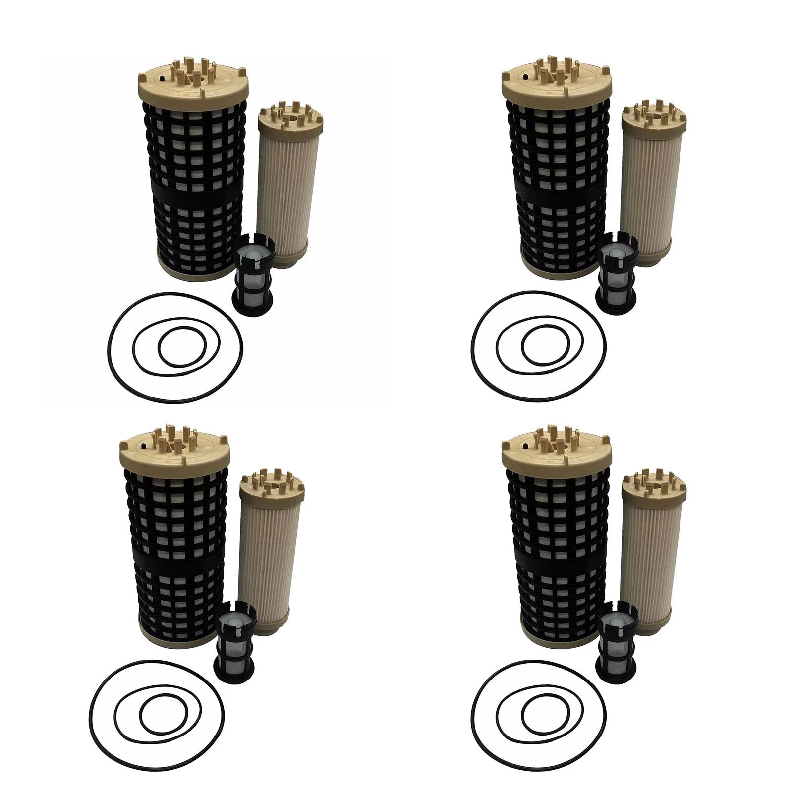 Set of 4 Fuel Filter Kit A0000904251 P550954 for Detroit DD13 DD15 DD16