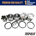 Set of 4 S4L S4L2 Rebuild Kit for Mitsubishi Excavator (78mm, Oversize 0.5)