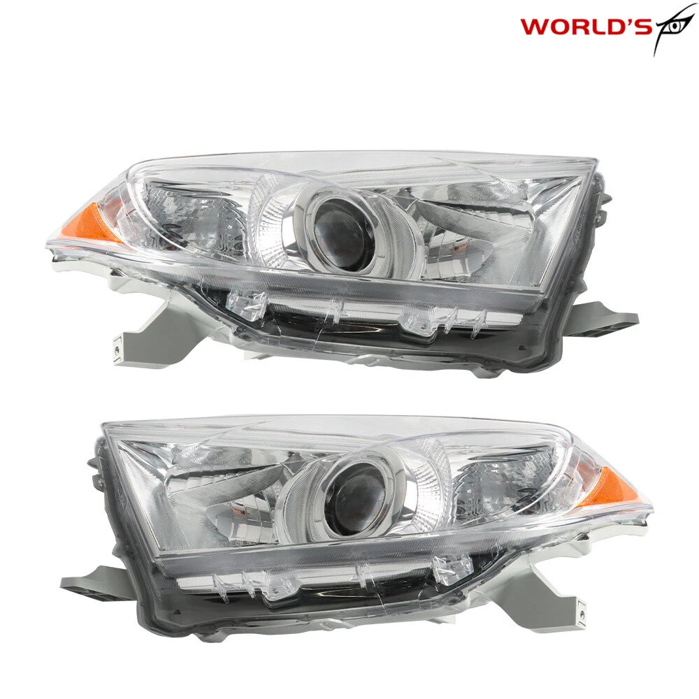 Set of 2 Headlights for Toyota Highlander (2011–2013)