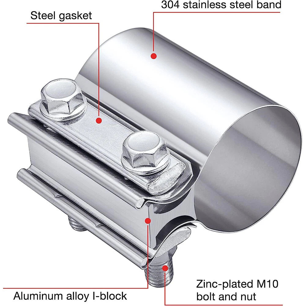 Set of 4 Exhaust Clamps for Make Model