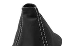 Leather Manual Shift Boot for BMW M3 Z4 E85 E86 (2003–2008) White Stitch