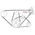 Pulley V-Belt Tensioner Air Con Fan Belt for Patrol GQ Y60 GU Y61 TD42 TD42T
