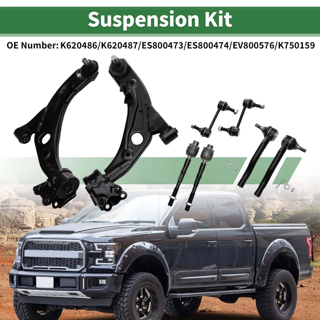 8 Pcs Front Lower Control Arms for Ford Edge (2007–2014) No.K620486/K620487/ES800473