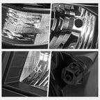 Clear Corner Headlights for Chevy Silverado 1500 (2014–2015) Black