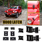 Hood Latches Lock Catch Kit for Jeep Wrangler JK (2007–2018)