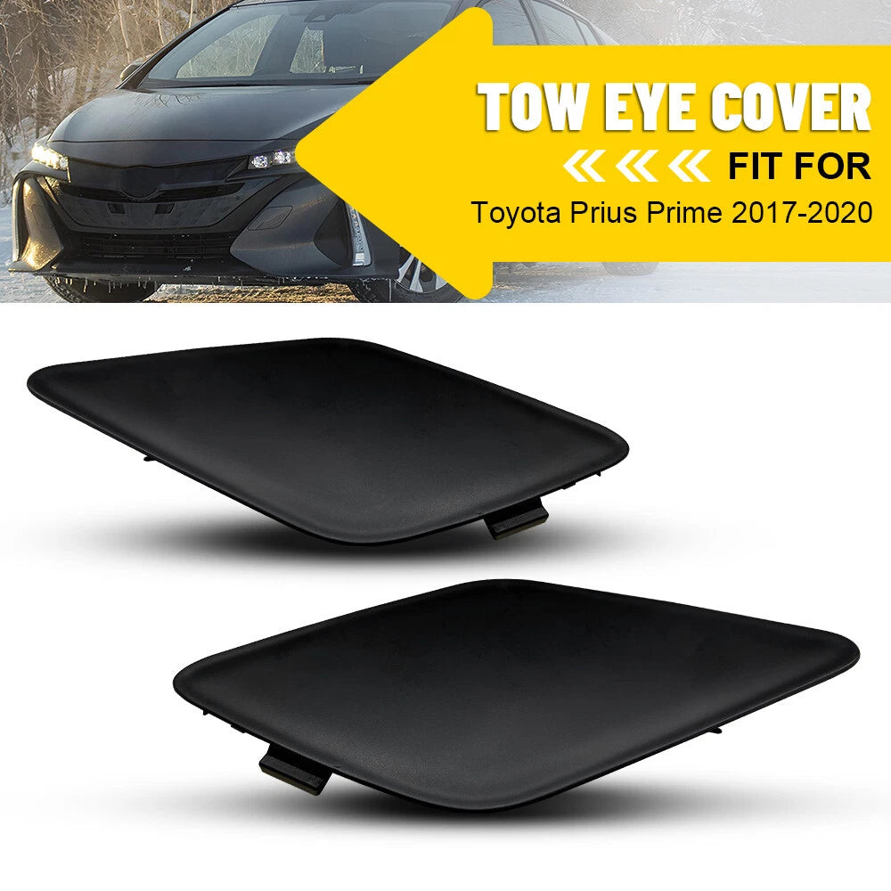 Set of 2 Tow Hook Eye Cap Covers for Toyota Prius Prime (2017–2020)