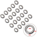 20pcs Heavy Duty Solid Stainless Steel Seamless Split Rings for Fishing