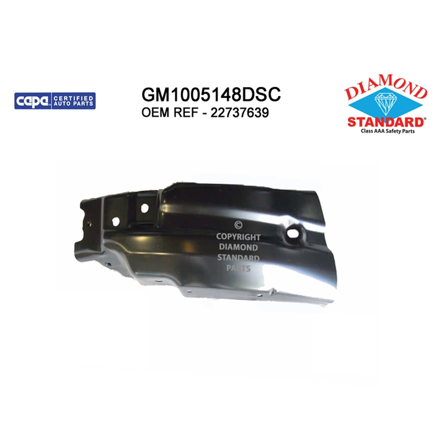 Replacement Steel Front Passenger Side Outer Bumper Extension for Honda CRV (2017–2022)