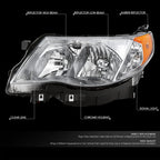 Chrome Housing Amber Side Front Driving Headlight for Subaru Forester (2009–2013)