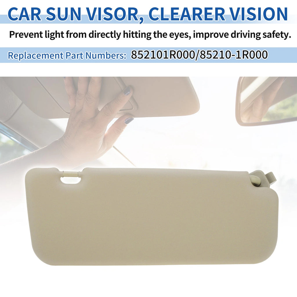Left Side Sun Visor for Hyundai Accent (2011–2015) No. 85210-1R000 Beige
