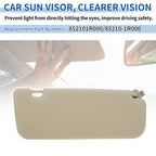 Left Side Sun Visor for Hyundai Accent (2011–2015) No. 85210-1R000 Beige