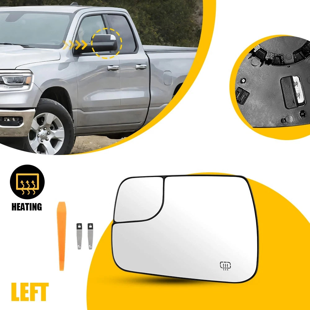 Driver Side Heated Mirror Glass for Ram 1500 (2019–2025) 68402037AA