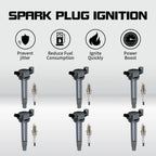6X Ignition Coil & 6X Iridium Spark Plug for Toyota Solara Sienna (2004–2008)