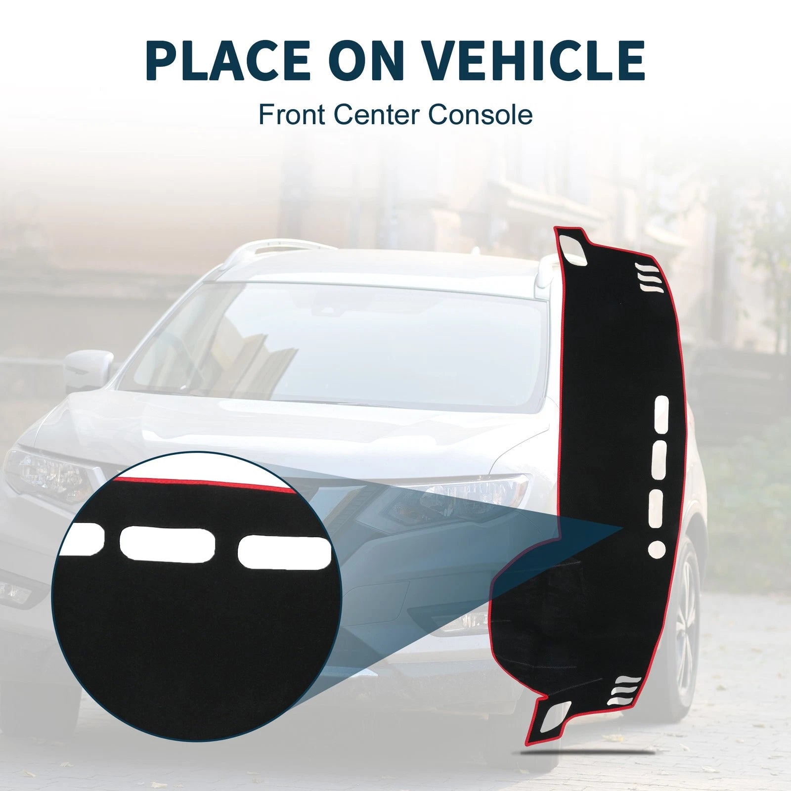 Dashboard Cover Mat for Nissan X-Trail T33 (2022–2024) Black Red