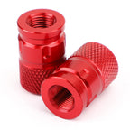 2pcs CNC Red Anti-Theft Tire Valve Stem Caps for Car Truck Bike Motorcycle