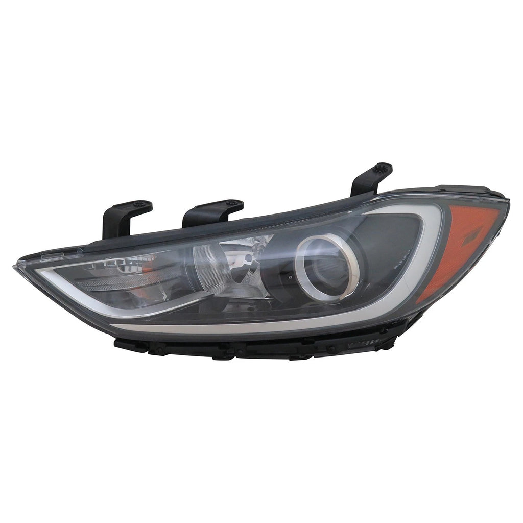 Replacement Driver Halogen Headlight Assembly w/o Daytime Running Lamp in Bumper
